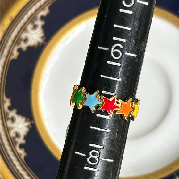 Colorful Star Sterling Silver Kids Ring - Picture 6 of 8